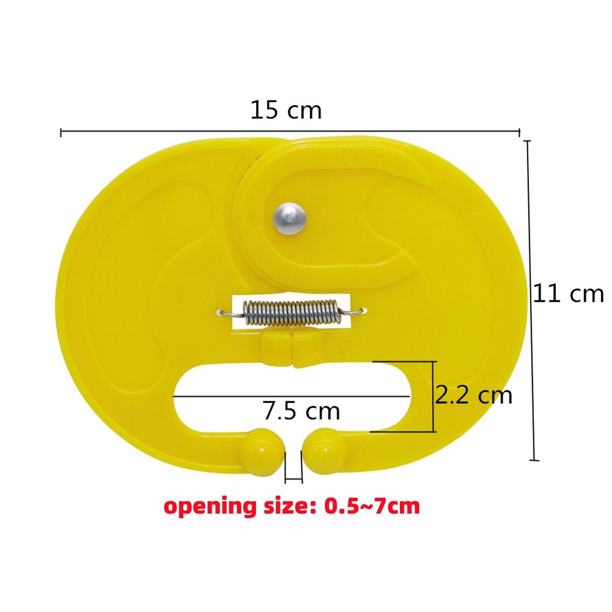 

2Pcs Round Spring Type Calf Nose Spike Yellow Cow Nose Ring for Weaning 0.5~7cm Opening Size Nose Prick Clip Livestock Supplies