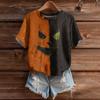 Women's Cute Sweater Knitted Fashion Casual Round-neck Short-sleeved  Cozy Print Top
