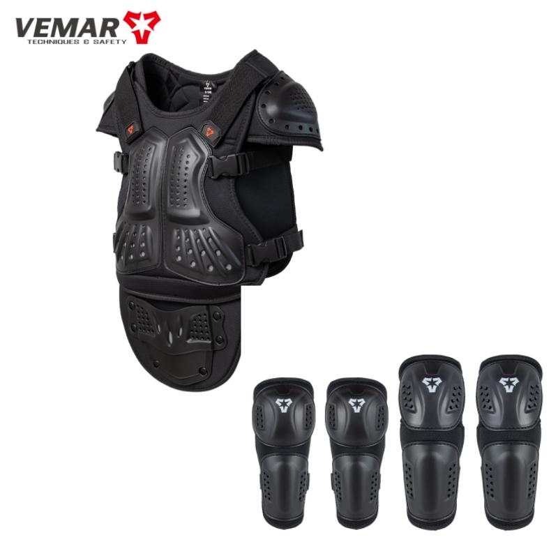 Kids Motorcycle Riding Body Armor/Elbow Knee Protector Children Motocross Back Vest Chest Off-Road Moto Cycling Protective Gear