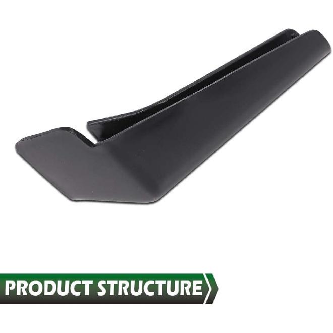 GRAND ORANGE RV Rain Gutter Spouts Long Version Left and Right 3 1/2" Long 4pcs Black Gutter Spout