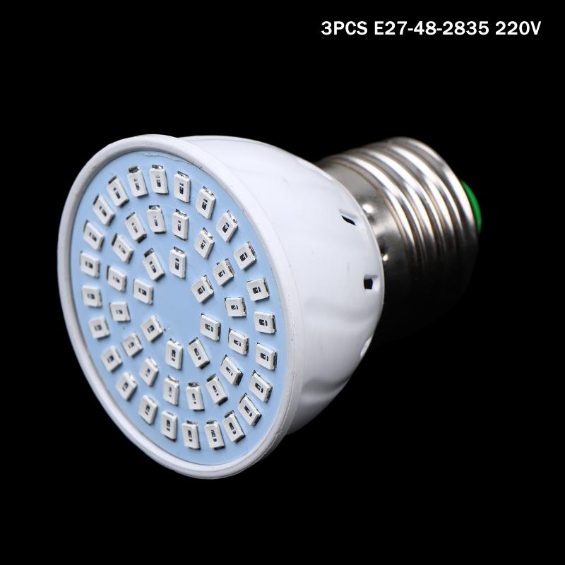 3Pcs E27 LED Plant Grow Light 110V 220V Hydroponic Growth Light Full Spectrum Indoor Hydroponics Flower Seedling Phyto Lamp