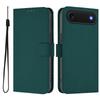 For iPhone 17 Air Case Solid Color Wallet Leather Phone Cover with Strap