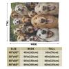 Funny Dog Selfie Flannel Blanket Winter Super Soft Throw Blanket for Girls Boys Outdoor Comfortable Bedspread Sofa Bed Cover