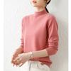 Podzimní Office-lady Pletený svetr s dlouhým rukávem Zimní topy Elegantní Pulovr s polovičním límečkem Móda Teplé Dámské Oblečení