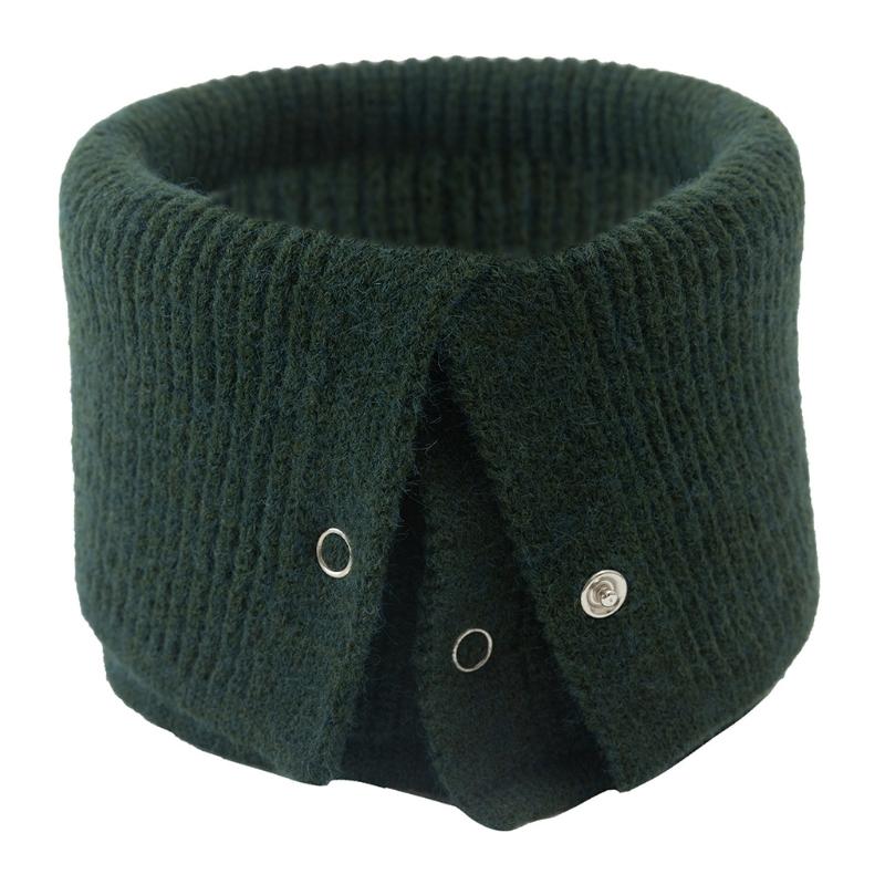 Collar Scarf Neck Warmer With Button Closure Knitted Scarf For Women Wool Scarf Neckerchief Decorative Scarf Neck Warmer