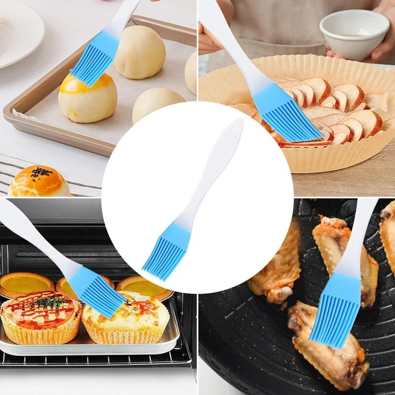 High Temperature Resistant Silicone Oil Brush - Non-Shedding Split Type for Kitchen Baking, Barbecue, Pancake & Cake