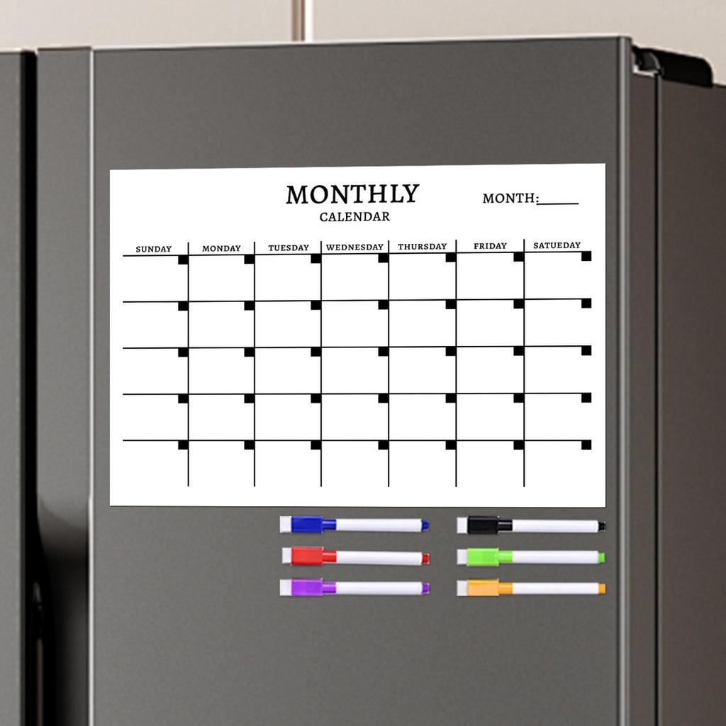 Multi-Style Magnetic Message Board: Wipeable Refrigerator Whiteboard Sticker