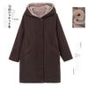 2024 Women Autumn Winter Thickened Cotton Padded Parker Jacket Mid Length Coat for Middle Aged