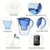 Portable 3.5L Household Water Filter Kettle with 3Filter Device Element Activated Carbon FilterTank KitchenDrinking WaterKettle