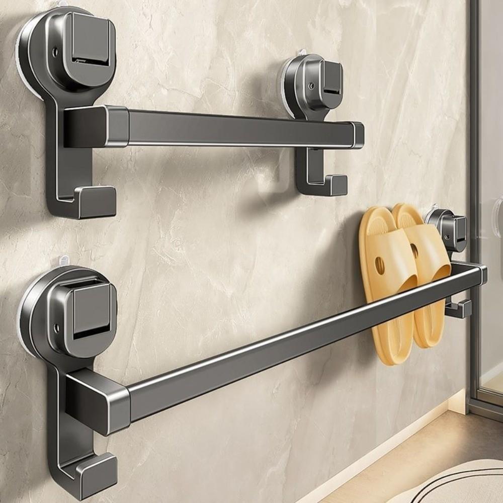 30/40/50CM Aluminum Towel Rack Strong Load-bearing Bathroom Organizer Double Pole Rack  Balcony