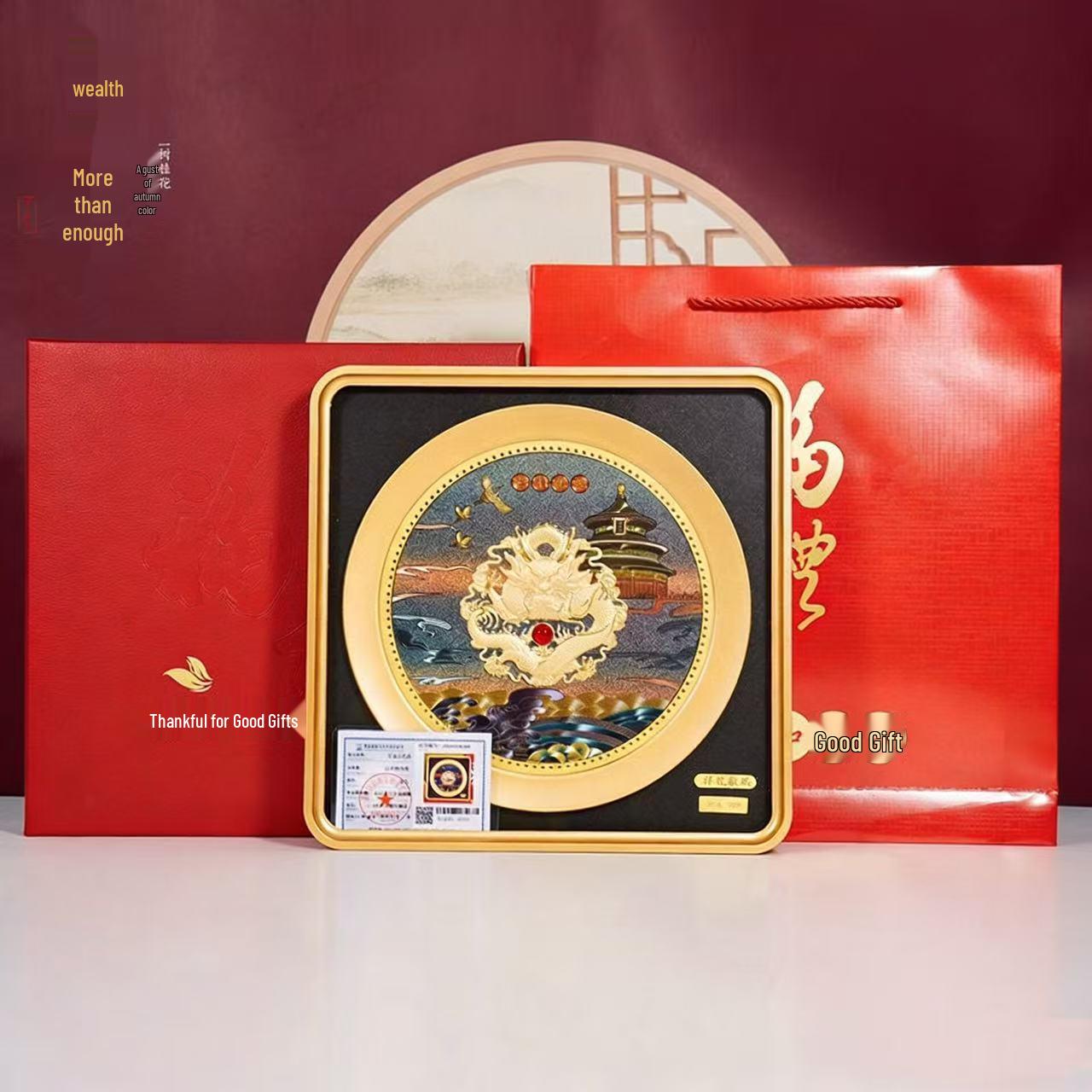 

Golden Arowana Ornament: Pure Gold 3D Painting for Wealth & Fortune, Perfect for Housewarming & Business Gifts