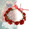 Braut Blumenkranz für Hochzeit Blumengirlanden Kranz Haarkranz Helle Farbe Blumen Stirnbänder Damen Braut Kopfschmuck