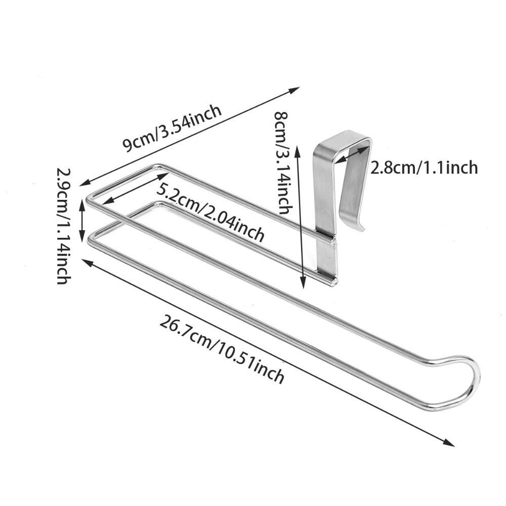 Metal Toilet Roll Holder Punch Free Cabinet Hanger Quality Kitchen Paper Towel Rack  Kitchen