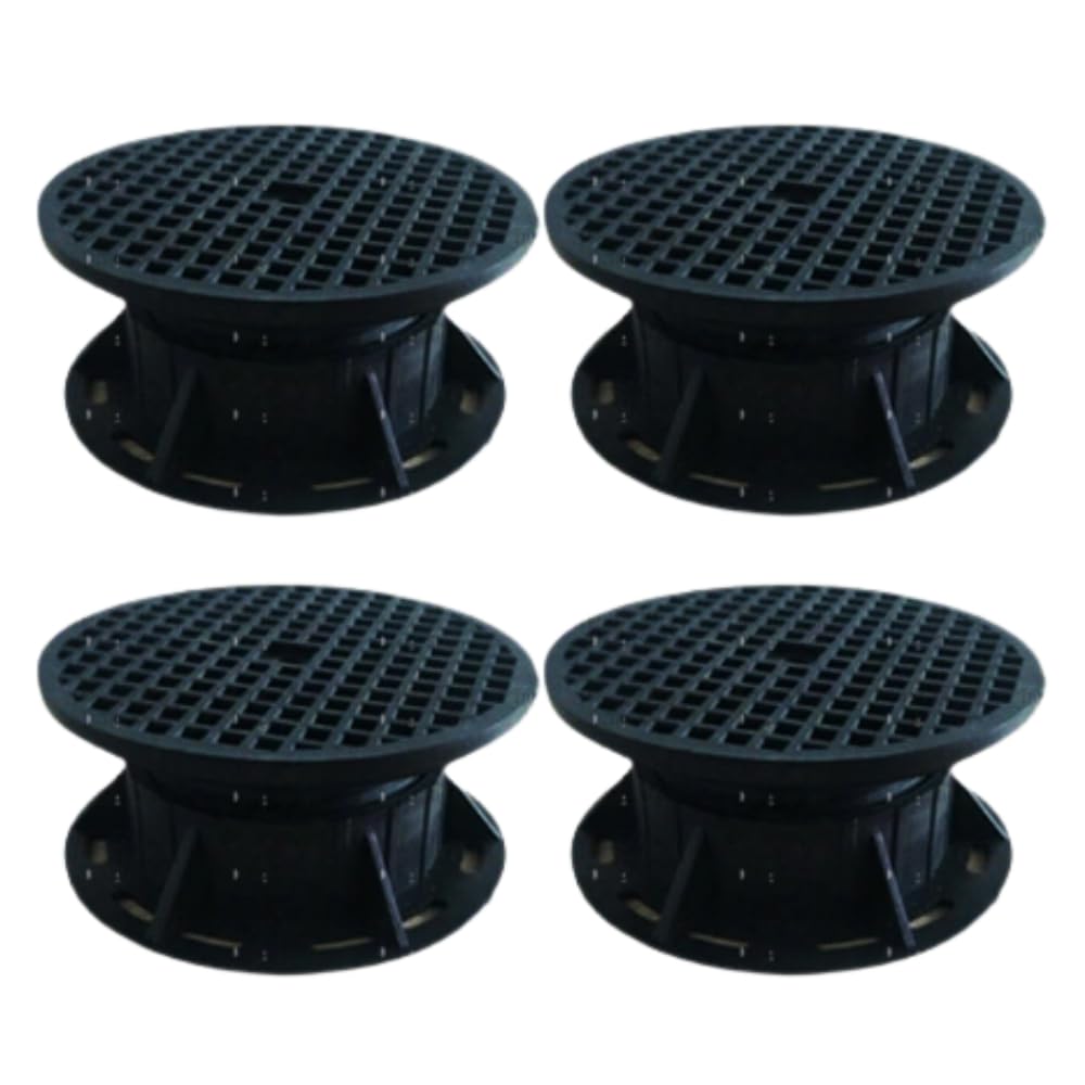 

ideamall Washing Machine Raising Platform, Height Adjuster, Anti-Vibration, Rotating, Black, Set of 4 (2.9-4cm)