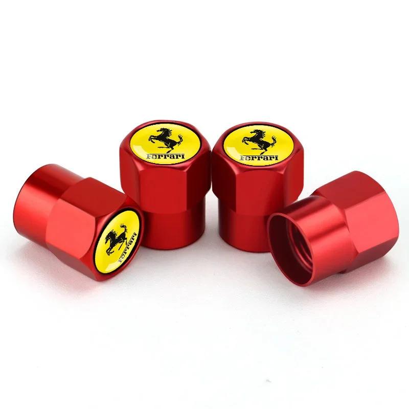 Aluminum Alloy Car Wheel Tire Valve Stems Cap Tire Valve Cover For F-Ferrari SJ 488 812 296 F8 R Competizione LaFerrari Daytona HS9