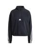Adidas Future Icon Polar Fleece Zip Top JNV01 Black 3-Stripes 1/4 Women's (IV7511) J/M