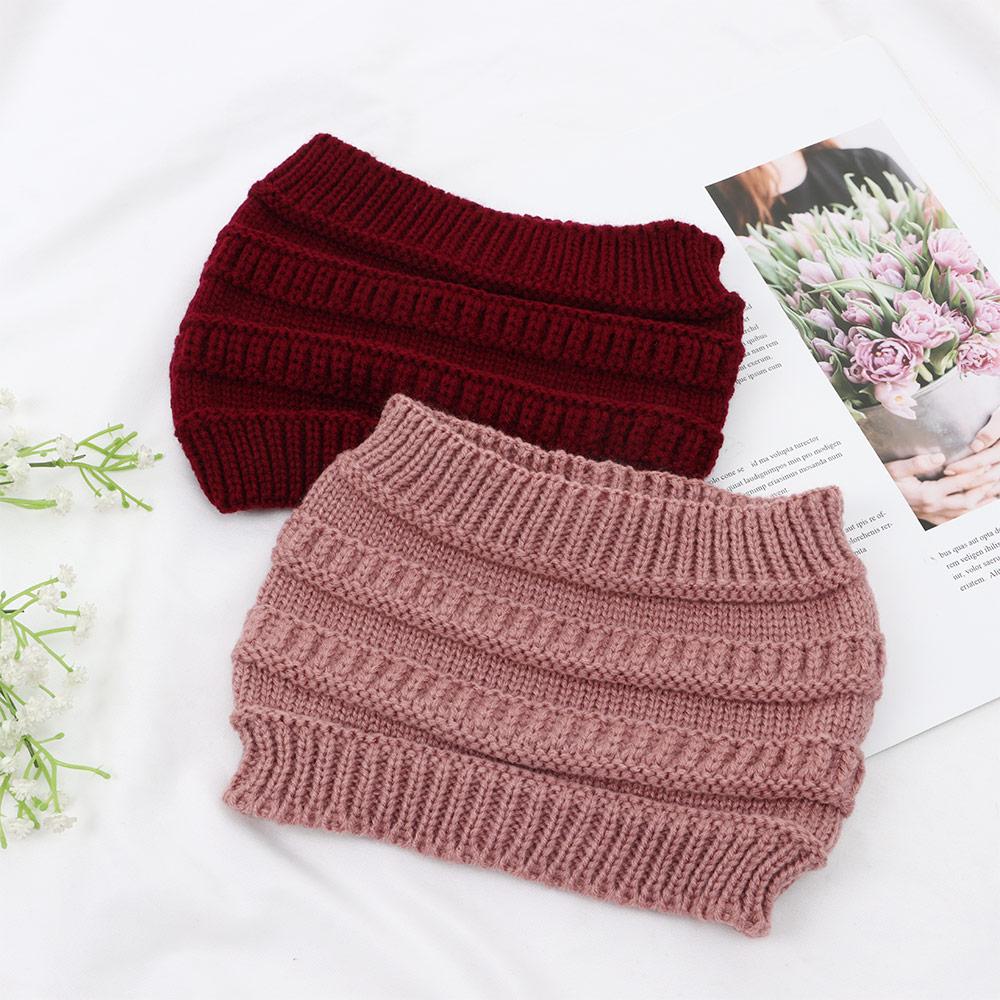 Wide Turban Headwraps Hair Accessories Ear Warmer Ponytail Beanie Hat Knitting Headband Hair Band