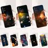 Space Planet Stars Phone Case For Samsung A51,71,30,S21,10,20,Ultra,FE,Lite, S22,23,9,PIus,Transparent, Silicone