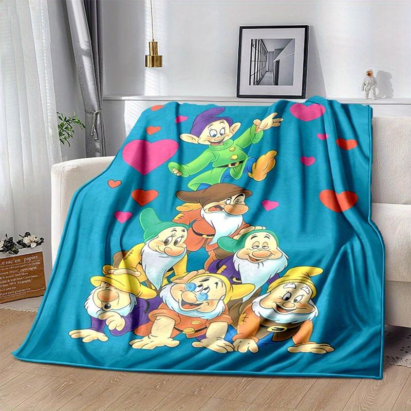 1pc, Disney Snow White Seven Dwarfs Throw Blanket Home Decor, Couch Cover, Outdoor, Gift for Friends, Blankets, Bedroom, Living Room, Travel