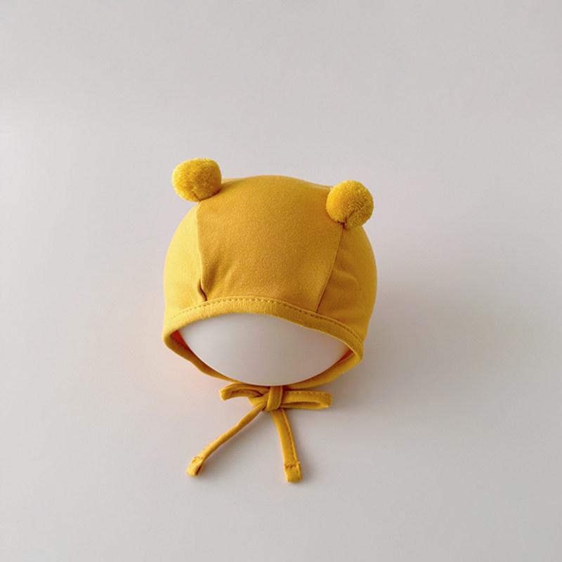 Infant & Toddler Ear Protection Pom-Pom Hat - Thin, Korean Style for Boys & Girls (Spring/Autumn)