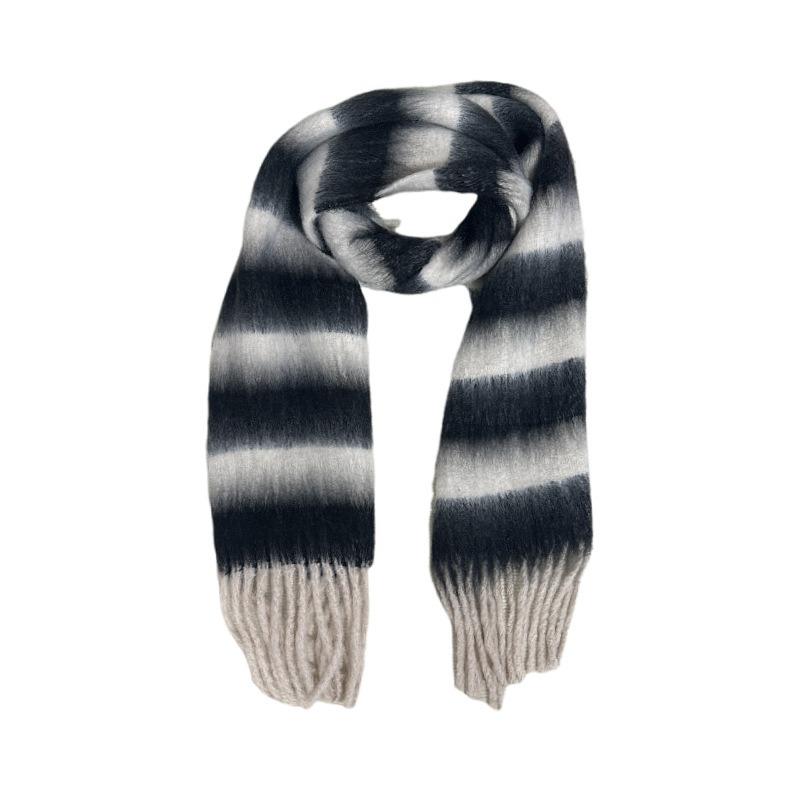 Winter New High-end Imitation Cashmere Warm Scarf Women's Winter Atmosphere Thickened Shawl Thick Beard Scarf