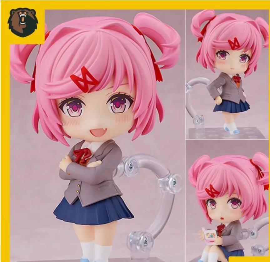 10cm Doki Doki Literature Club Animal Figures 2283 Yuri Sayori Natsuki Monika Desktop Decor Collectible Durable Gift For Anime Fans