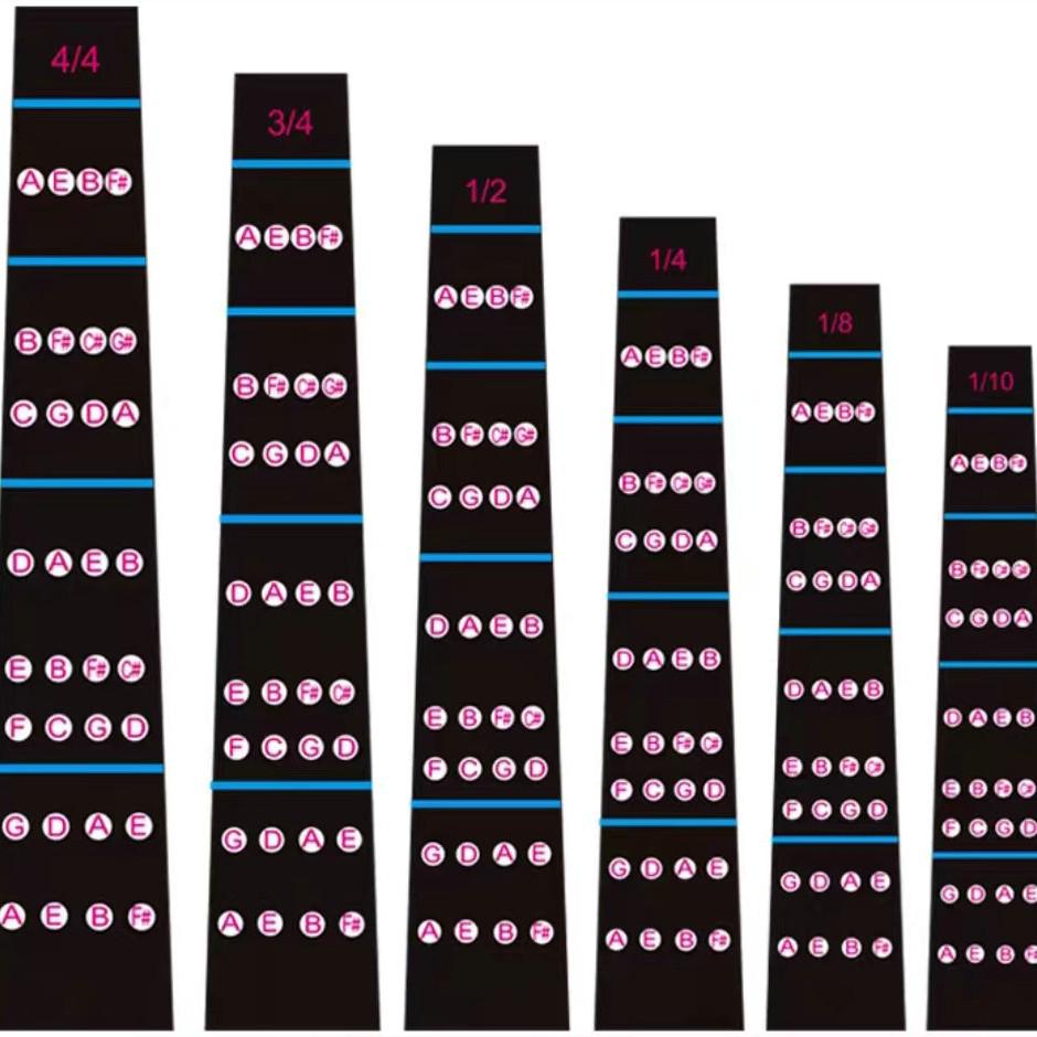 Violin Fingering Stickers & Intonation Guide Quarter Size
