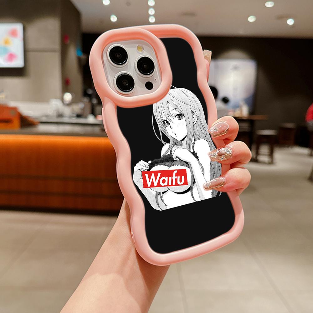 Ae81 Hentai Harajuku Anime Girl art Protective Phone Cases for Samsung S24 Plus S23 Ultra A14 A55 A06 Honor Motorola OnePlus Big Wave TPU Back Cover