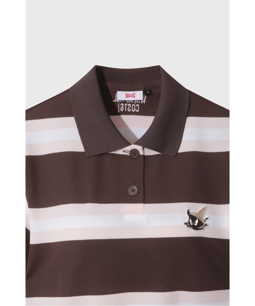 WAAC Women Stripe Loose-Fit Polo Wwtcm26503Brd