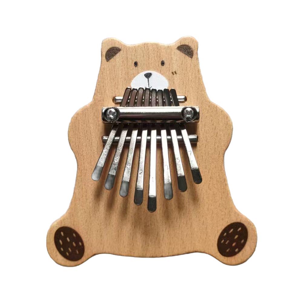 

8 Key Mini Wooden Kalimba Exquisite Finger Piano Cute Bear Thumb Piano Portable Marimba Musical Finger Piano Kids Gift