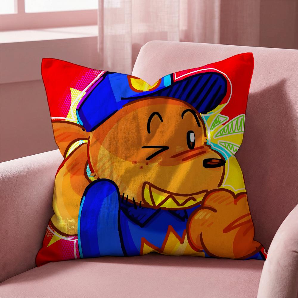 D-Dogman CARTOON Cushion Cover Multi-Scene Pillow Cover for Home & Car - Reversible, Soft & Durable for Daily Use