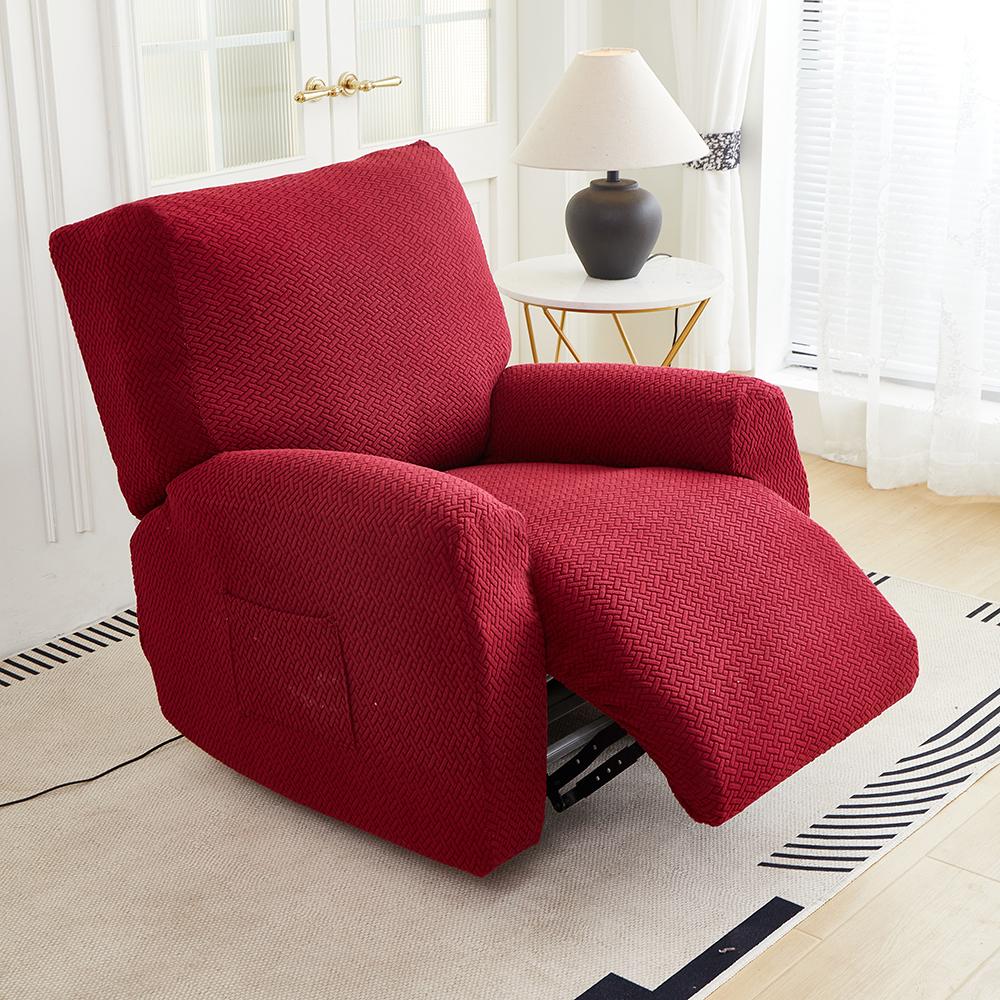 1pc One Seat Stretch Jacquard Sofa Cover Recliner Cover recliner slipcover Furniture Protector Solid Color Recliner Chair Cover Single seat