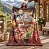 Delicious in Dungeon Custom Name Flannel Blanket Personalized Soft Warm Plush Throw Blanket Customized Gift for Family Friends