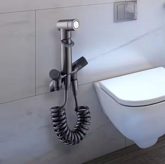 HLK Brass Bidet with Modern Vertical Spray Gun Wall-Mounted for Kitchen Hotel Bathroom Use Easy Installation