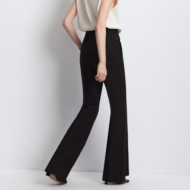 VEROMODA Women's Draped Micro-Flared Casual Trousers