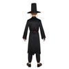 1 Set Black Hunter Costume Set Well-Crafted Traditional Clothing Role-playing Props Coat Trousers Hat Chain