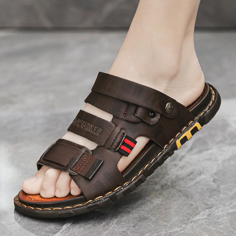 Sommer Herren Outdoor Sandalen Weiche Sohle Rutschfeste Flip-Flops Zuhause Indoor Flache Hausschuhe Strand Flip-Flops Sandalen Herrenschuhe