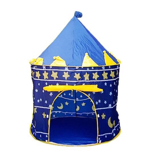 Kinderburg Zelt, Prinzessinnen Spielhaus für Mädchen, Indoor Outdoor Einfach Aufzubauen Spielzelt mit Stern Mond Design, Geburtstagsgeschenk für Kleinkinder
