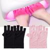1 Pair Art Nail Breathable Gloves Elastic Fingerless Professional Nail Skin Care Polyester Nail Lamp