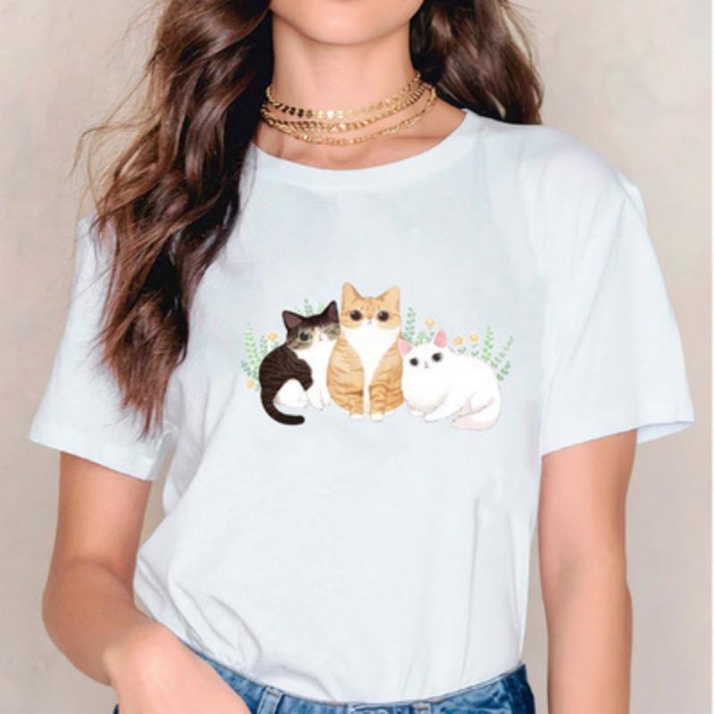 Sommer Damenbekleidung Glaube über Angst Aufdruck Lässige Reine Baumwolle Rundhals Kurzarm T-Shirts Damen