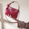 Red Women's Bag 2024 New Summer High-end Handbag, Popular This Year for Commuting, Single Shoulder Crossbody Bucket Bag