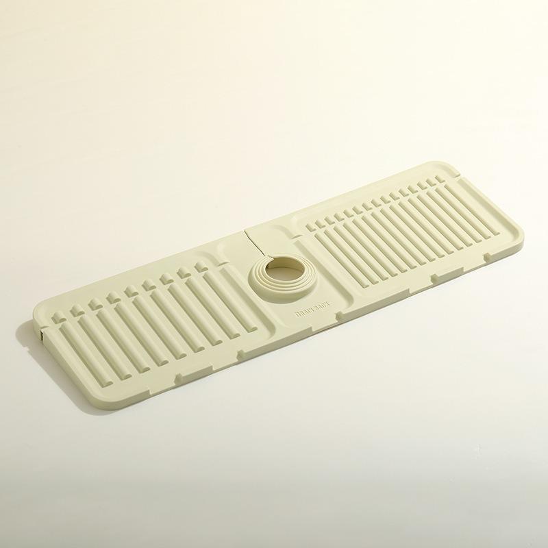 Kitchen Sink Splash Guard Reusable Silicone Draining Mat Fast Drying Stone Sink Tray Faucet Mat for Kitchen Sink