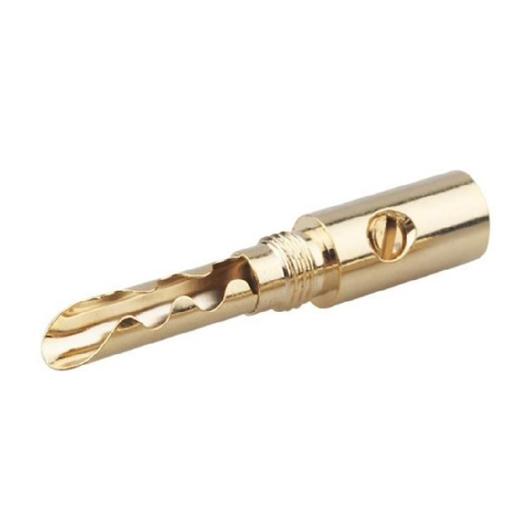 

Gold Plated Banana Plug Speaker Connectors for HIFI Speaker Banana Plug Cable Wire Adapter Signal Transmission Adapter 1