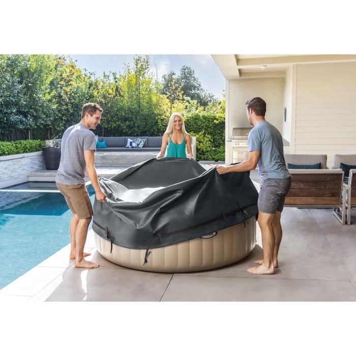 Couverture thermique - intex - purespa rond - 6 places - evite la déperdition de chaleur