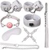 8pcs/set BDSM Bondage Restraint Black and Pink Leather Furry Bondagesexy Furniture Kit Made In China SM Play Toy
