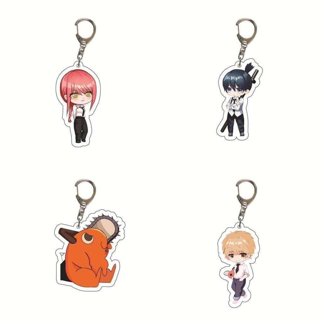 Chainsaw Man Acrylic Keychain Double Sided Printing Cartoon Character Bag Pendant