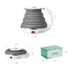 100V Ultrathin Foldable Travel Electric 555ml Portable Foldable Hot and Boiling Water Kettle with Detachable Power Japanese JP Silicone Kettle, Cord,