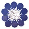 10pcs Fongwah RFID ID Key Fob 125KHz Read Only, Compatible with EM4100 Chip (Blue)