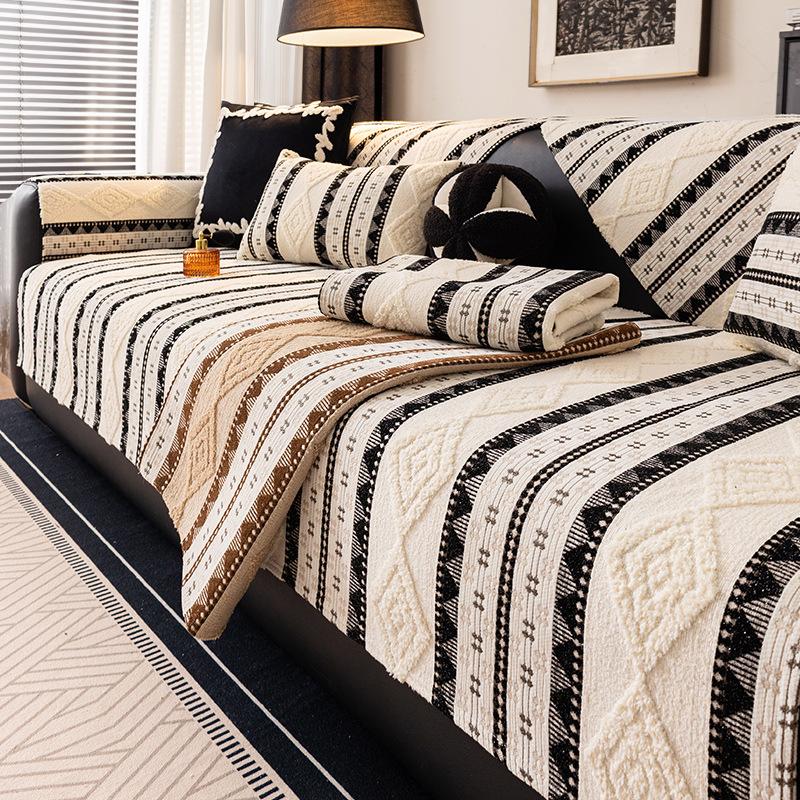 

Новая шенилловая подушка для дивана, стиль хай-энд, легкая роскошь, нескользящая и грязеотталкивающая подушка для сиденья, наволочка, защита от царапин кошек 70*70cm