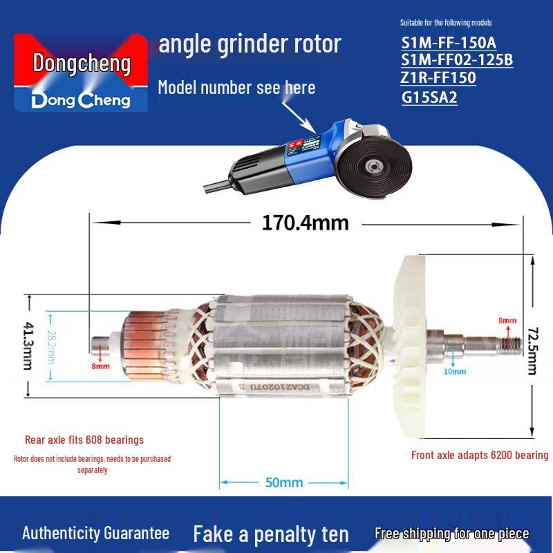 Dongcheng Szlifierka Kątowa Rotor i Zestaw Akcesoriów do Polerowania